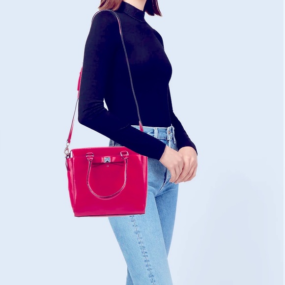 NWT ♠️ Kate Spade Strawberry Pink Beacon Court Garland Crossbody Bag - Picture 3 of 6